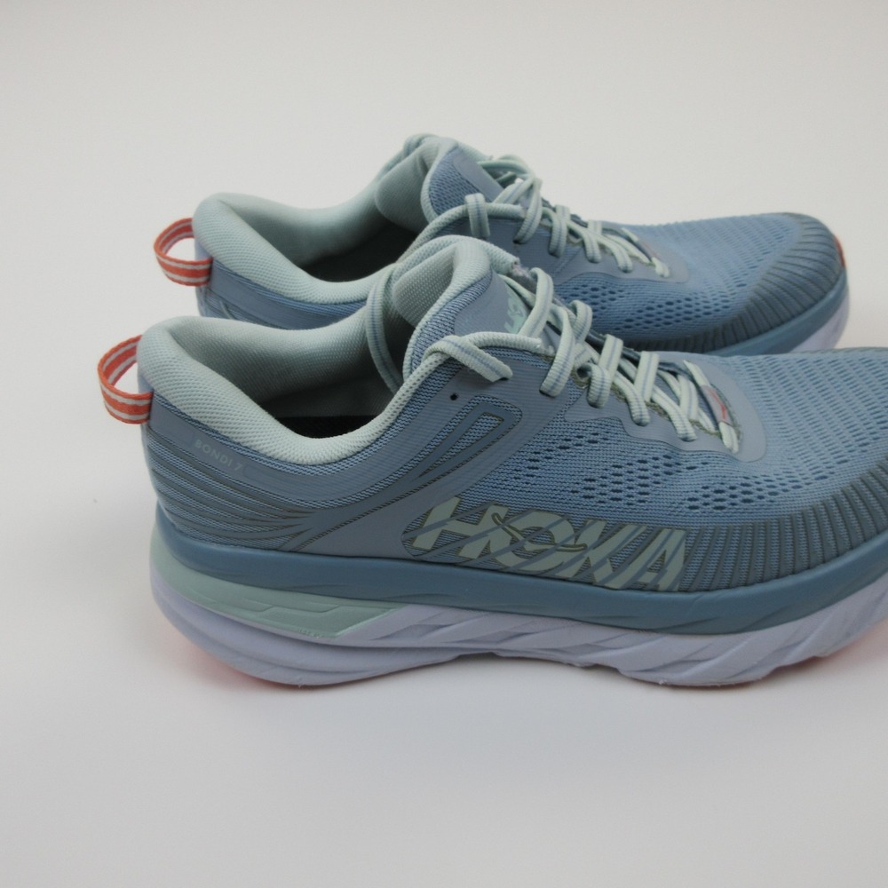 Hoka One One Bondi 7 Shoes Womens Size 9.5 Blue Running Sneakers 1110519 BFBG